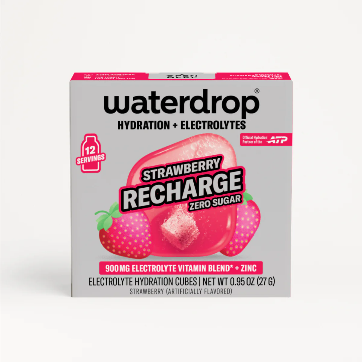 Waterdrops Electrolyte Strawberry Recharge Cubes
